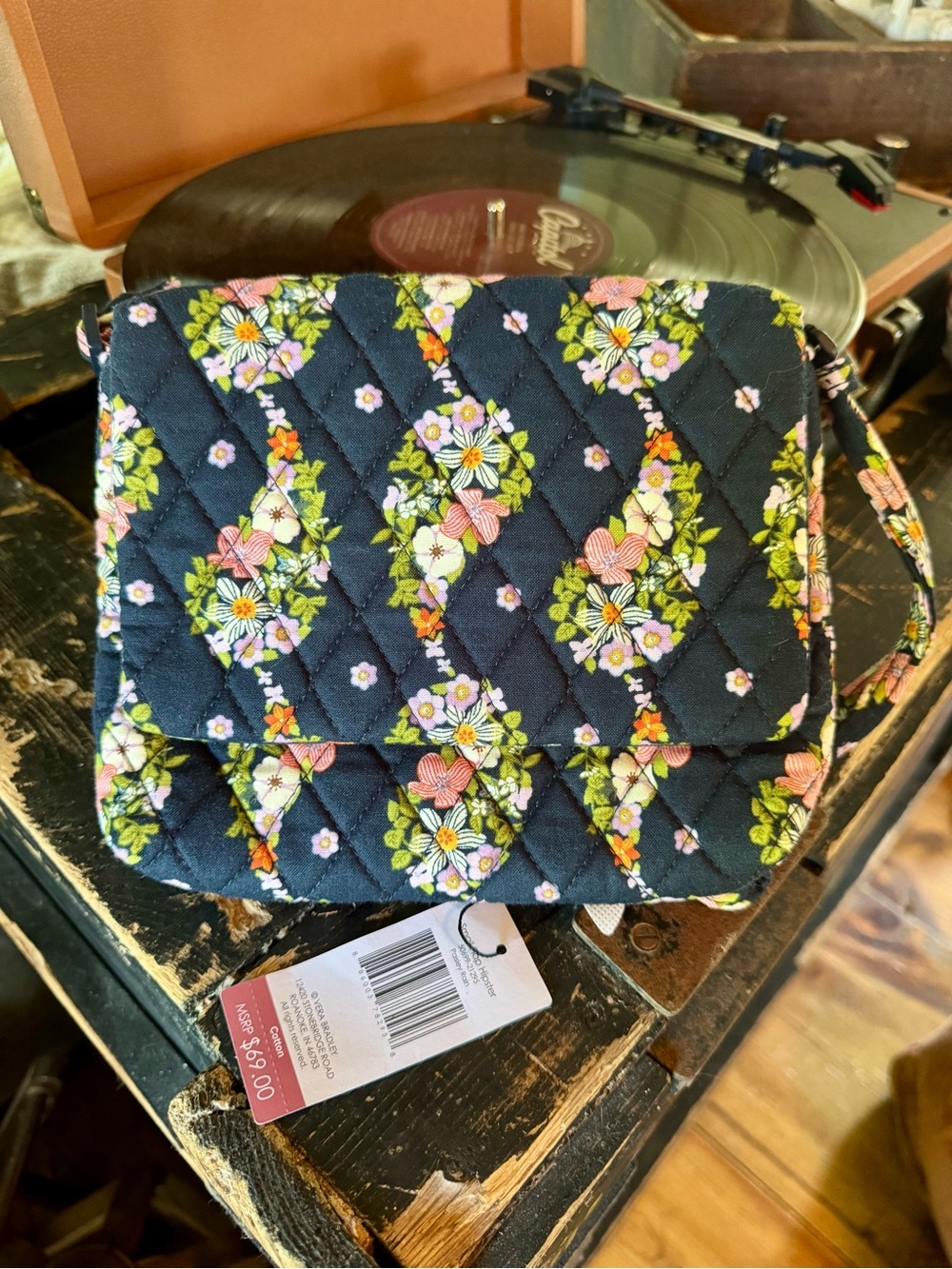 NWT Vera Bradley Quilted Floral Crossbody Bag